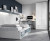 Jugendzimmer mit Kompaktbett, Eckschrank und Klapptisch