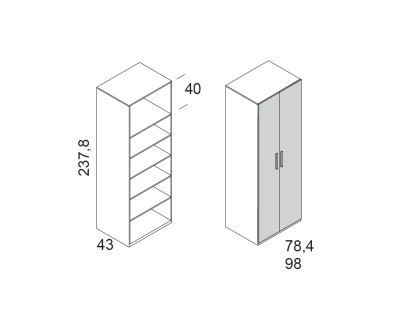 Kleiderschrank mit Flügeltüren